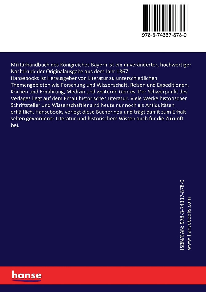 Militärhandbuch des Königreiches Bayern