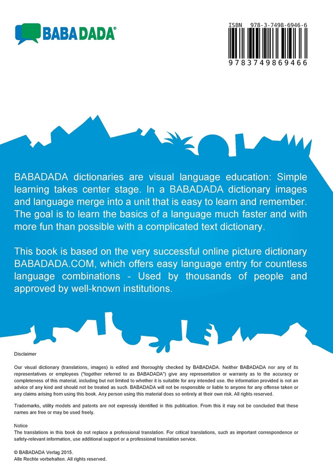 BABADADA, Schwiizerdütsch - Español con articulos, Bildwörterbuech - el diccionario visual