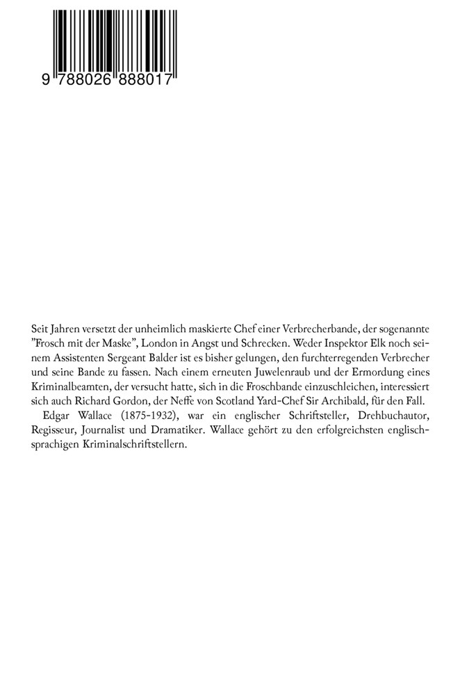 Der Frosch mit der Maske (Kult-Krimi)