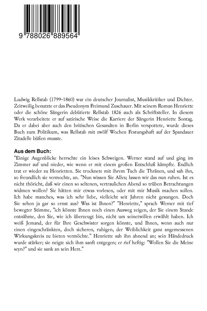 Henriette oder die schöne Sängerin