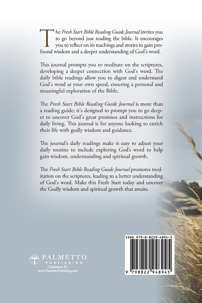 Fresh Start Bible Reading Guide Journal
