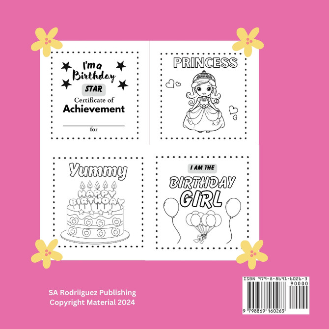 I am 3 Happy Birthday Activity/Coloring Book For Girl-Happy Birthday Activity/Coloring Book For Girl