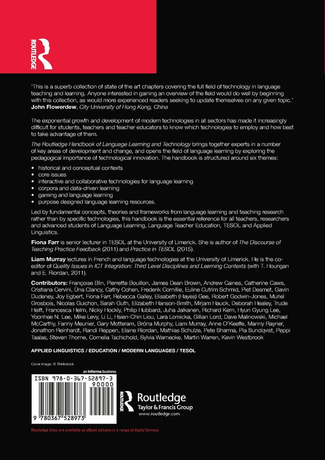 The Routledge Handbook of Language Learning and Technology