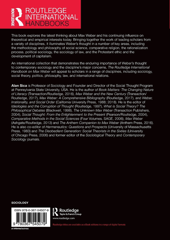 The Routledge International Handbook on Max Weber