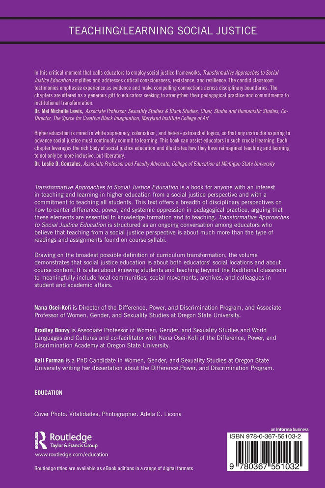Transformative Approaches to Social Justice Education
