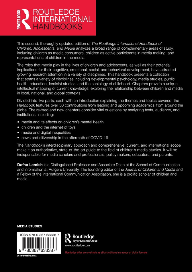 The Routledge International Handbook of Children, Adolescents, and Media