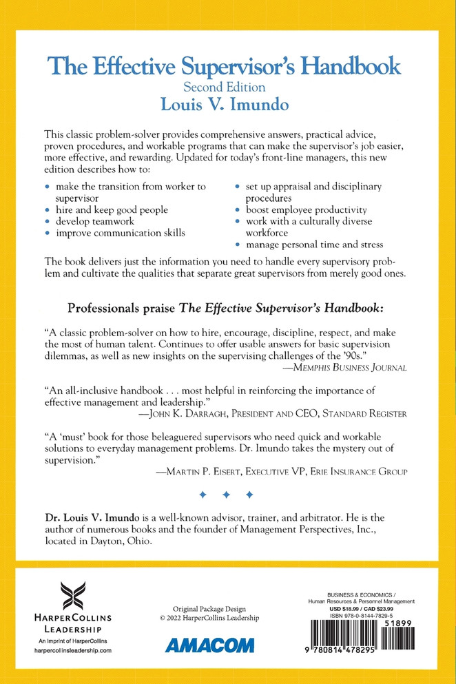 Effective Supervisor's Handbook