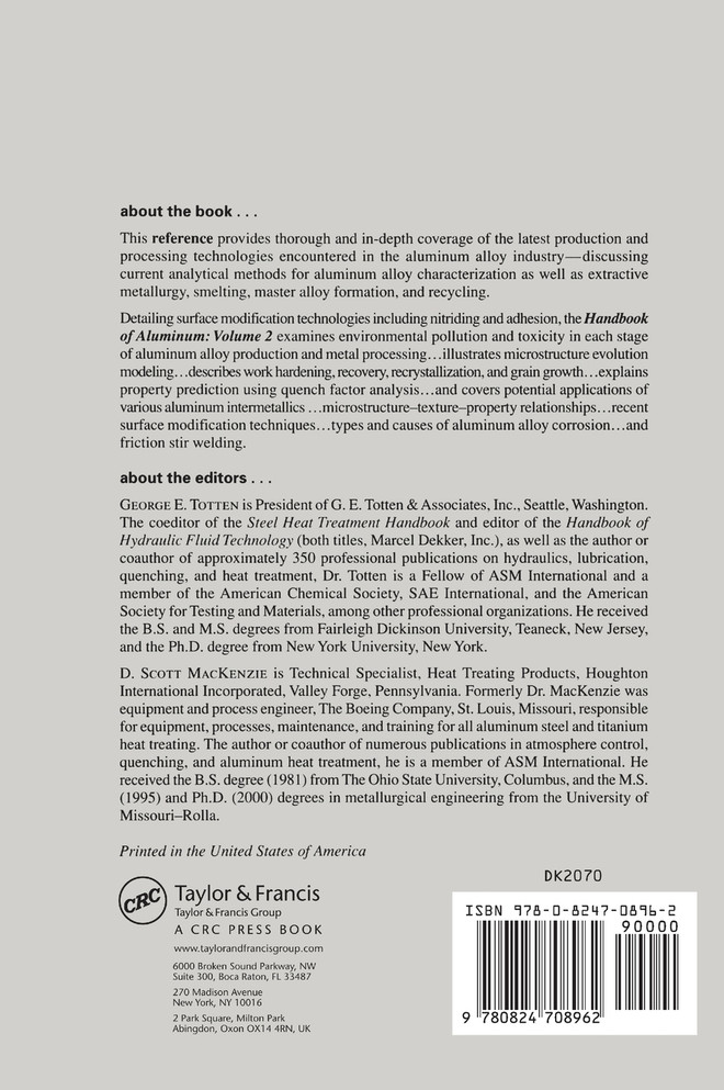 Handbook of Aluminum