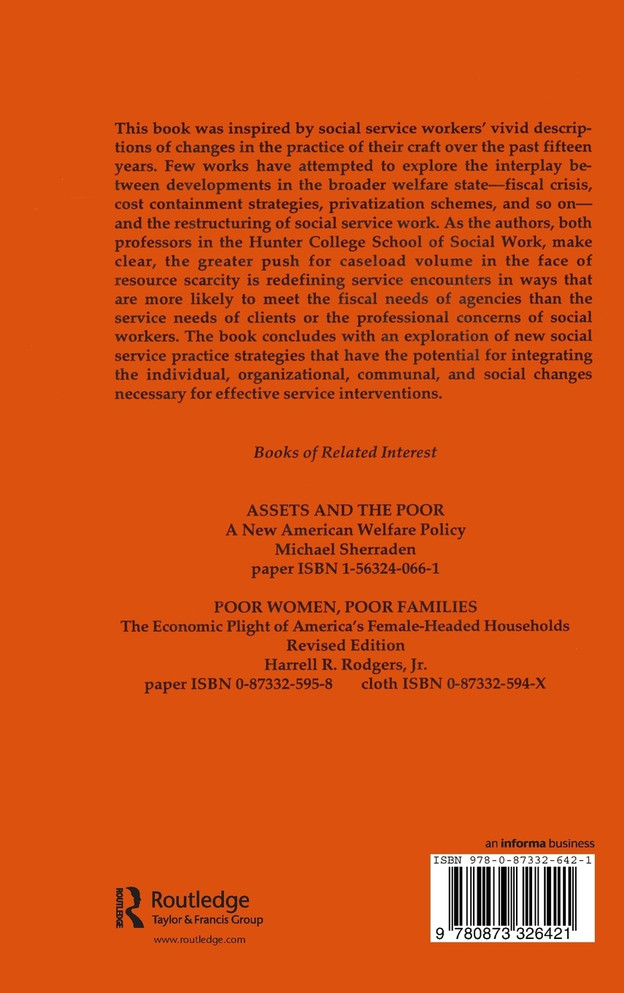 The Welfare State Crisis and the Transformation of Social Service Work