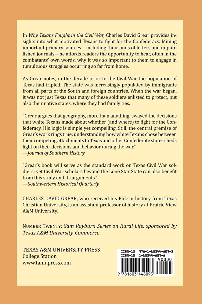 Why Texans Fought in the Civil War