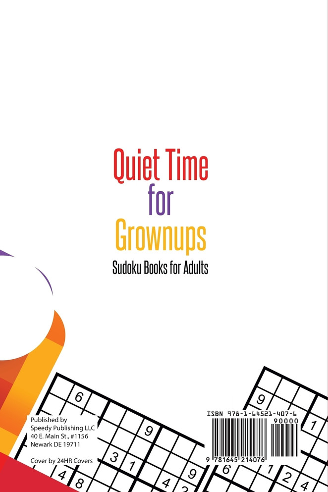 Quiet Time for Grownups | Sudoku Books for Adults