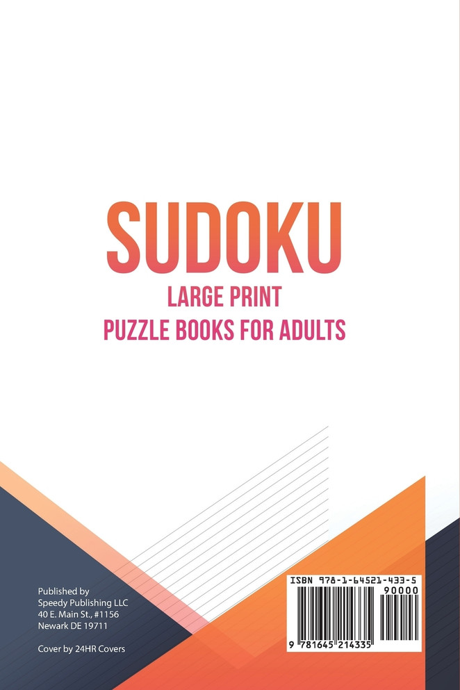 Sudoku Large Print Puzzle Books for Adults