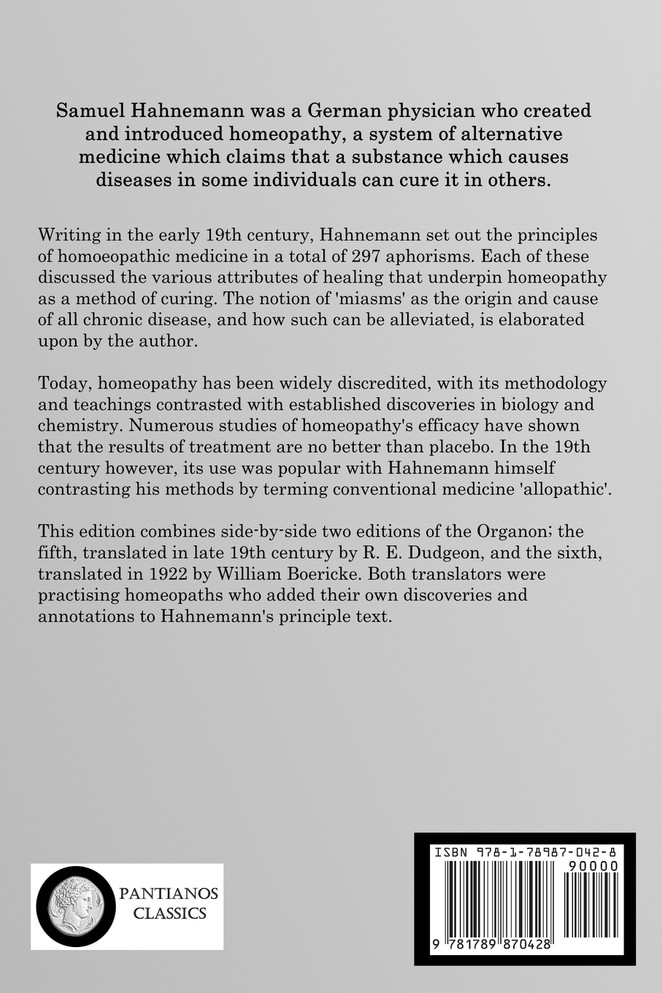 Organon of Homoeopathic Medicine