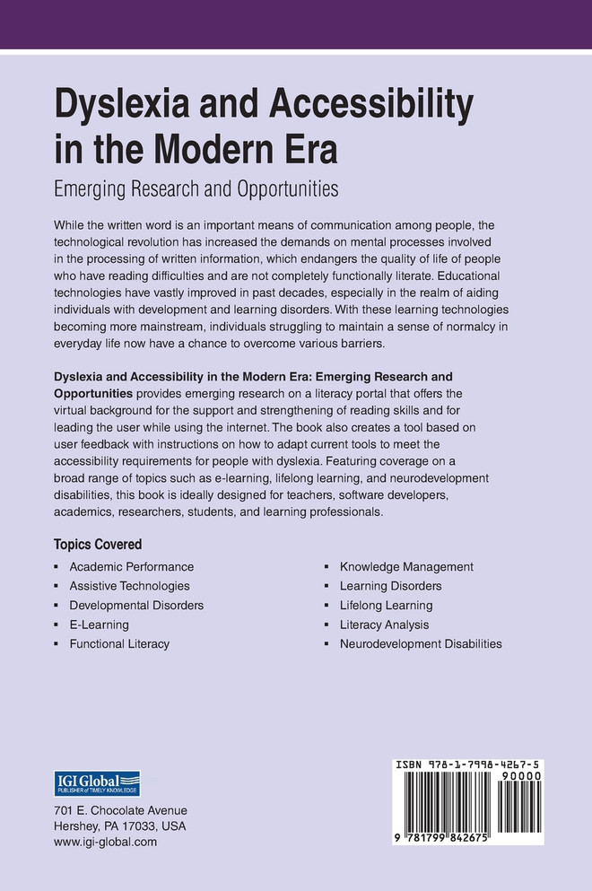 Dyslexia and Accessibility in the Modern Era