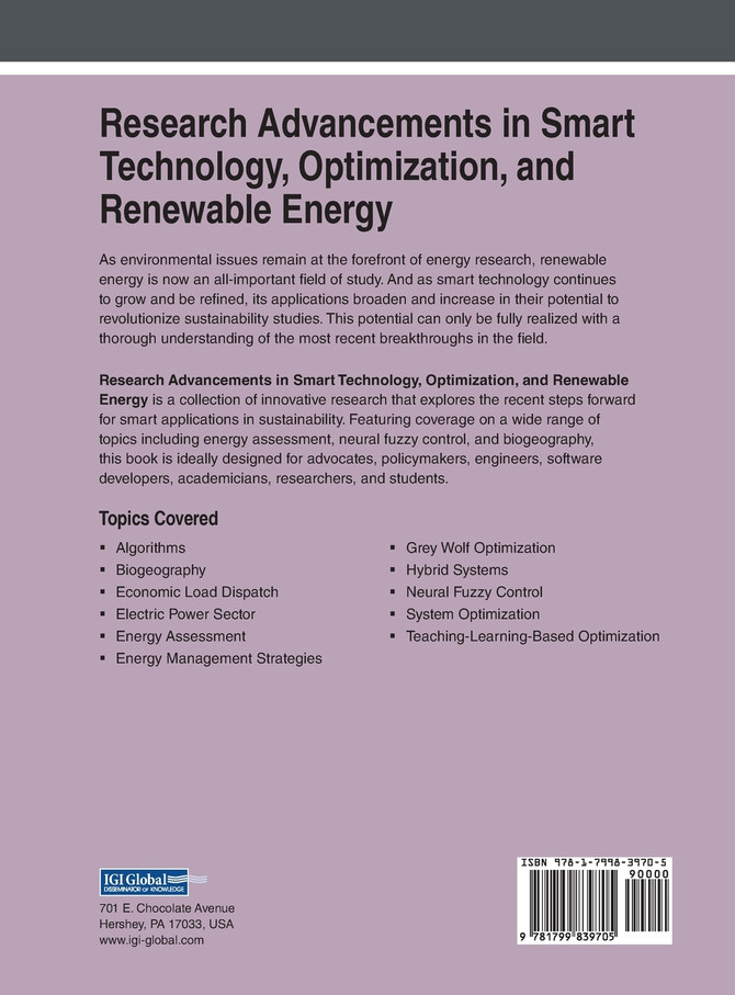 Research Advancements in Smart Technology, Optimization, and Renewable Energy