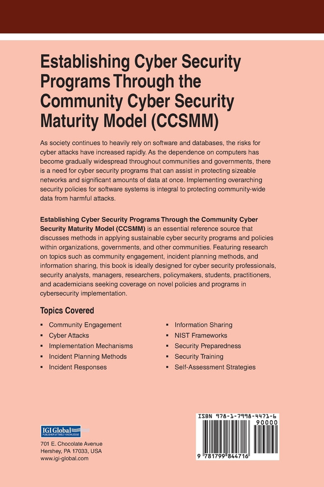 Establishing Cyber Security Programs Through the Community Cyber Security Maturity Model (CCSMM)