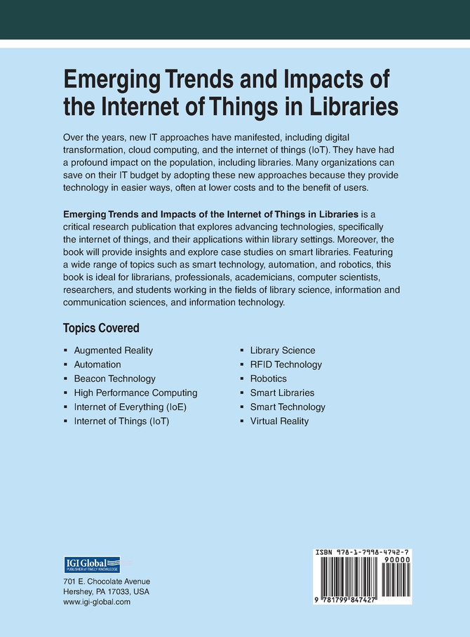Emerging Trends and Impacts of the Internet of Things in Libraries