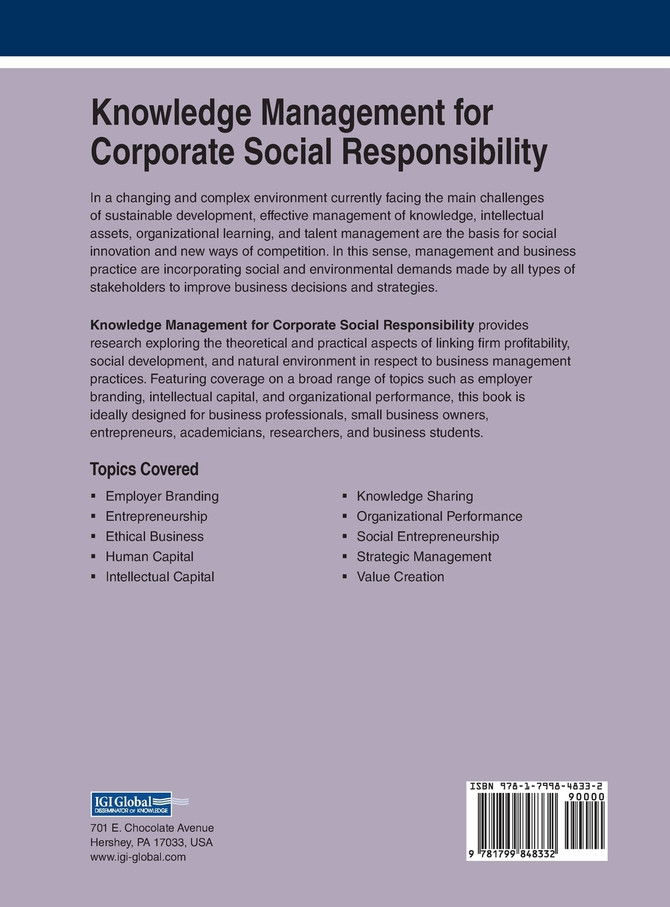 Knowledge Management for Corporate Social Responsibility