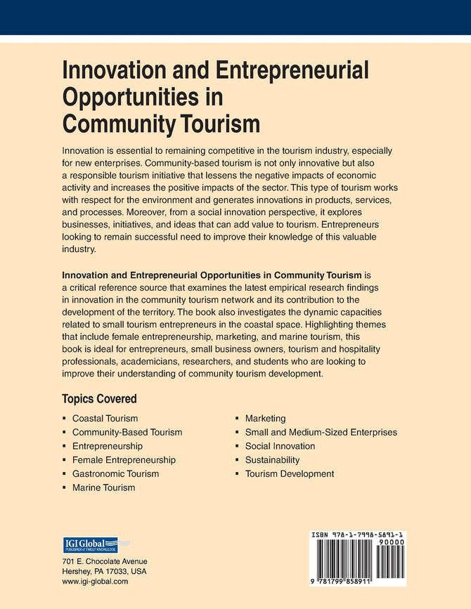 Innovation and Entrepreneurial Opportunities in Community Tourism, 1 volume