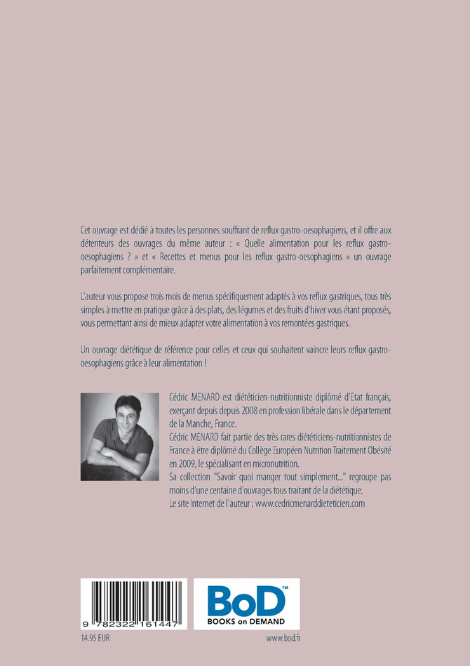 Menus d'hiver pour les reflux gastro-oesophagiens