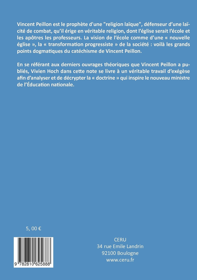 Vincent Peillon, prophète d'une "religion laïque"