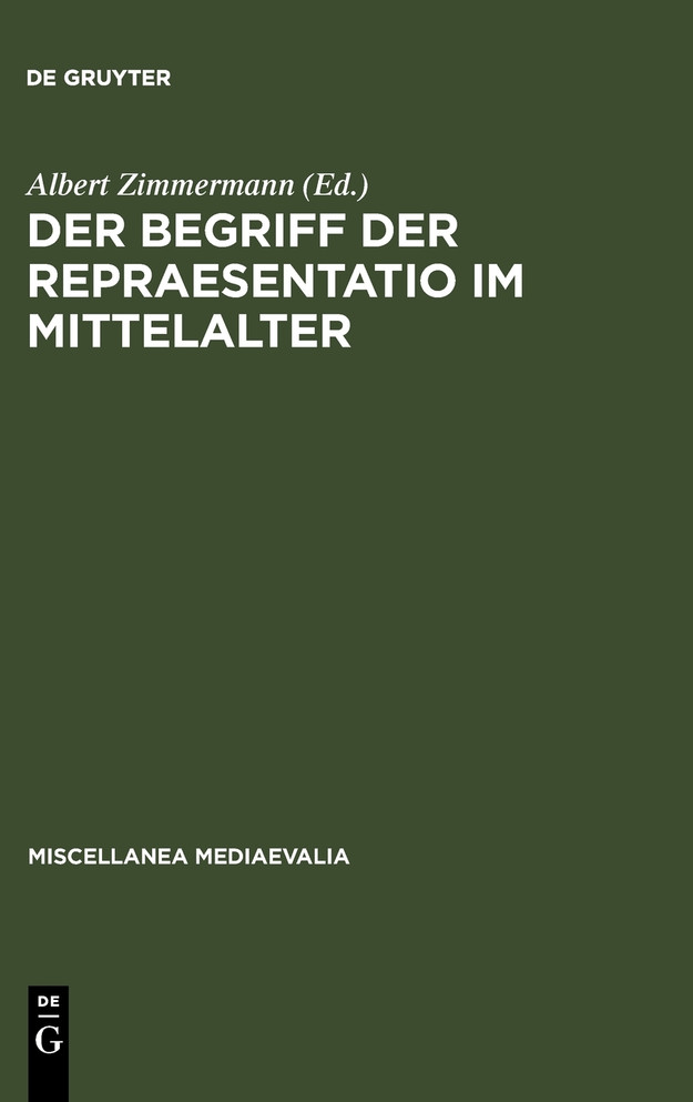 Der Begriff der repraesentatio im Mittelalter