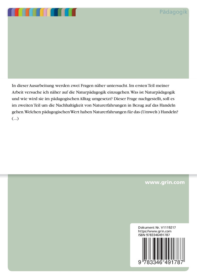 Naturpädagogik. Ein Ansatz für Kinder und Jugendliche