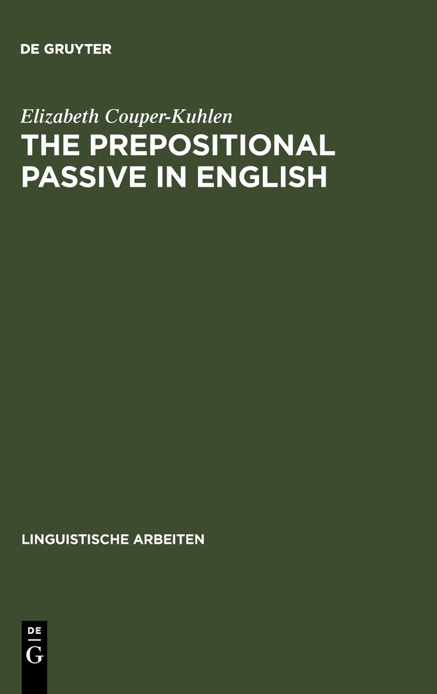 The prepositional passive in English