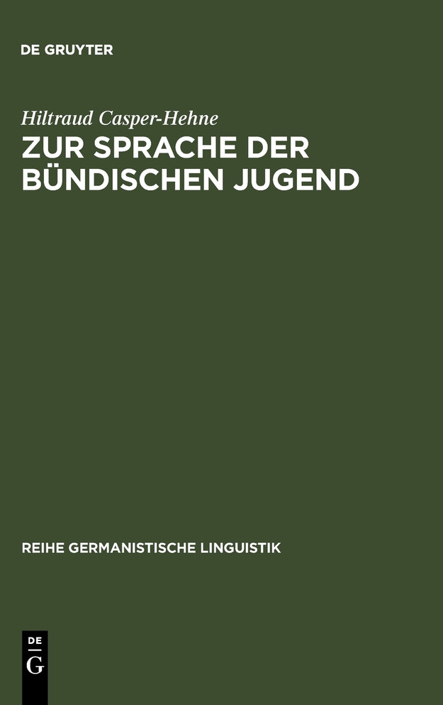 Zur Sprache der bündischen Jugend