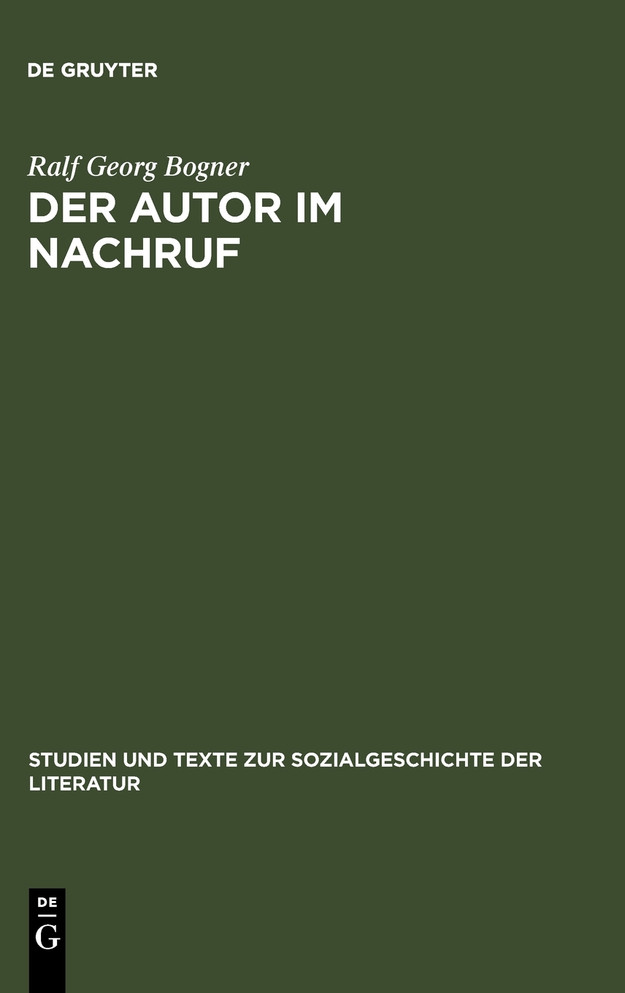 Der Autor im Nachruf