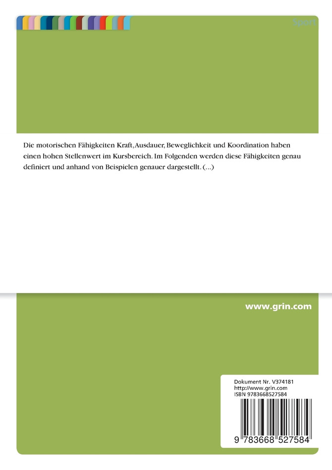 Gruppentraining. Planung einer Kurseinheit