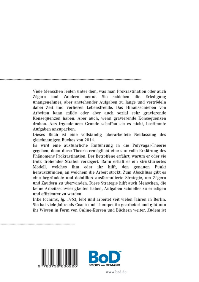 Vom Glück, etwas abzuschließen.