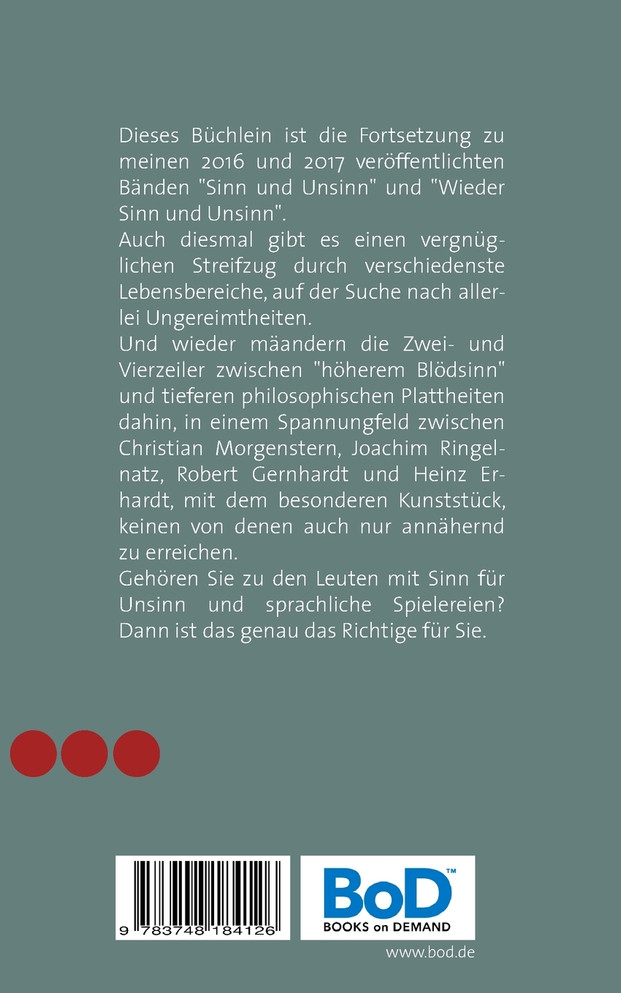 Nochmal Sinn und Unsinn