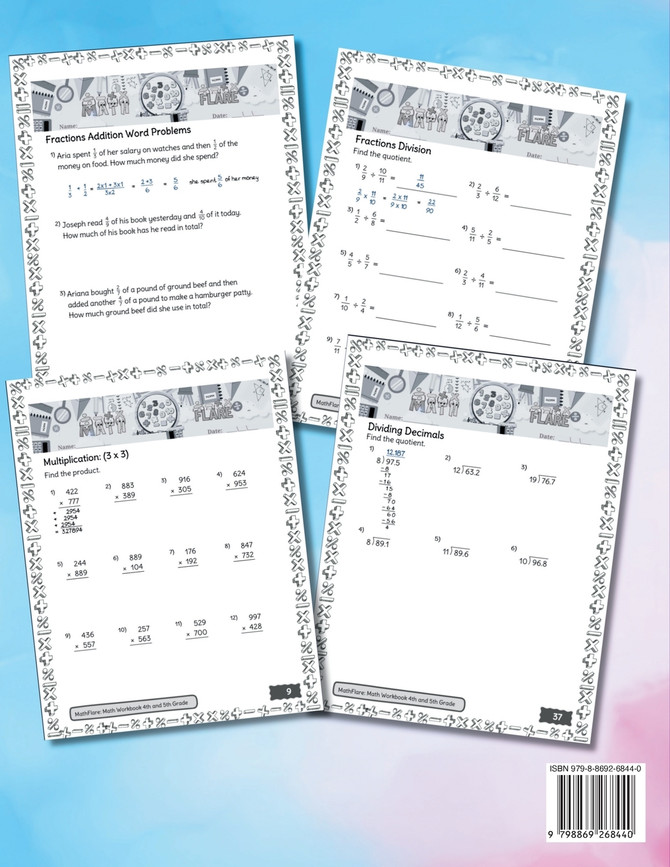 MathFlare - Math Workbook 4th and 5th Grade