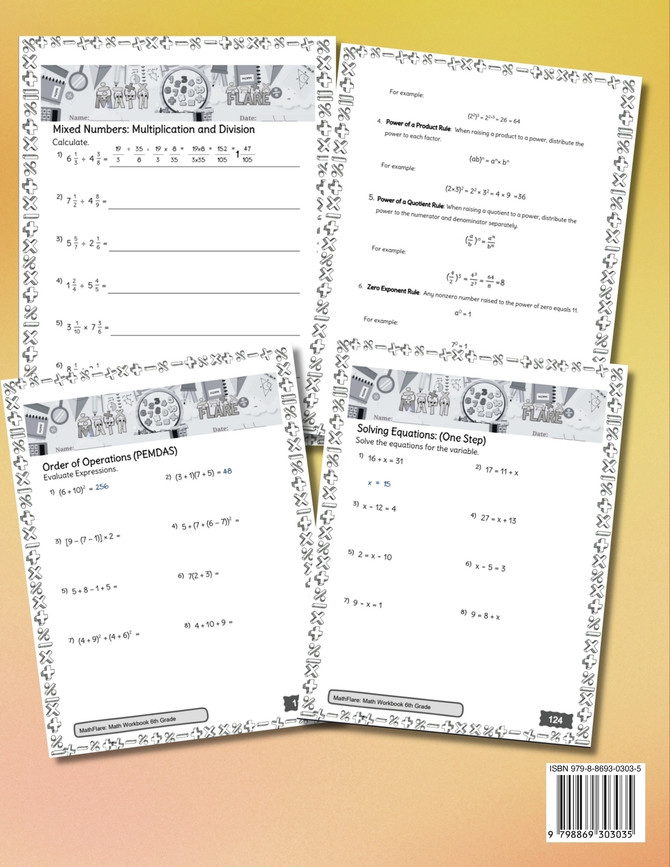 MathFlare - Math Workbook 6th Grade