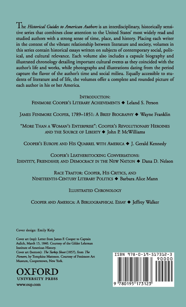 A Historical Guide to James Fenimore Cooper