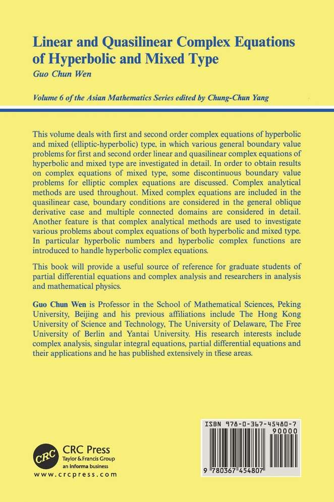 Linear and Quasilinear Complex Equations of Hyperbolic and Mixed Types