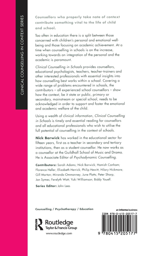 Clinical Counselling in Schools