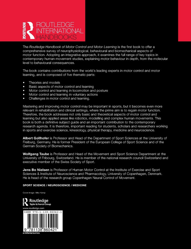 Routledge Handbook of Motor Control and Motor Learning