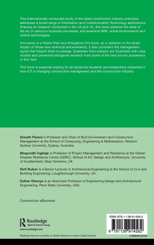 Advances in Construction ICT and e-Business
