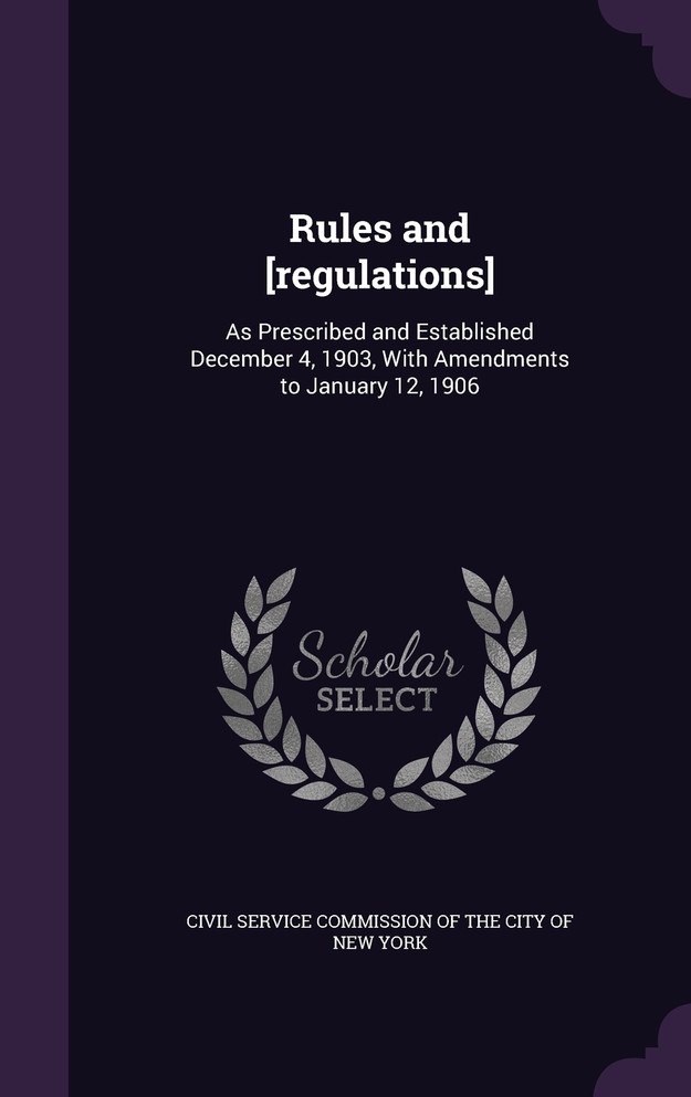 Rules and [regulations]