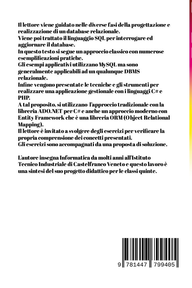 BASI DI DATI  - PROGETTAZIONE, REALIZZAZIONE E PROGRAMMAZIONE