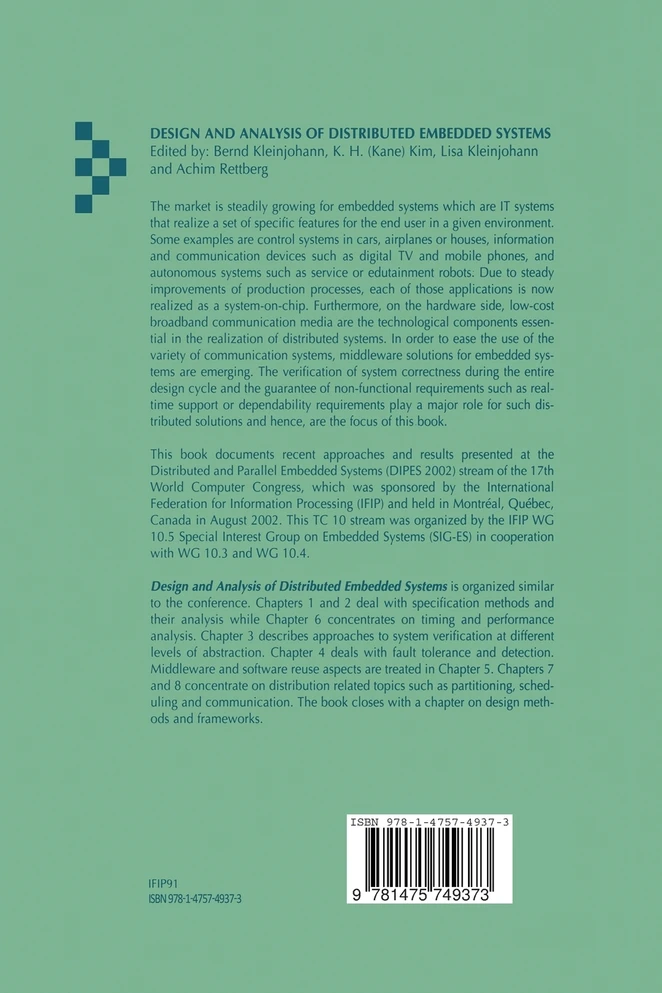 Design and Analysis of Distributed Embedded Systems