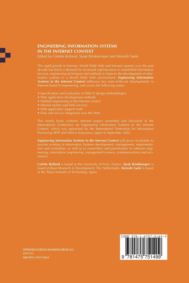 Engineering Information Systems in the Internet Context