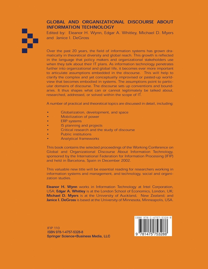 Global and Organizational Discourse about Information Technology