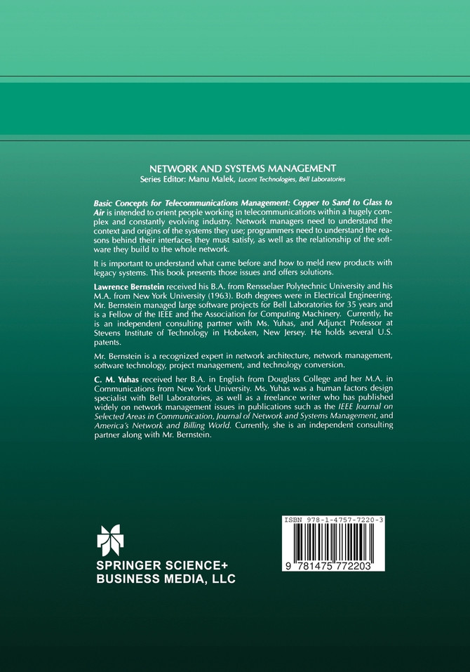 Basic Concepts for Managing Telecommunications Networks