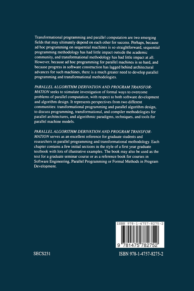 Parallel Algorithm Derivation and Program Transformation