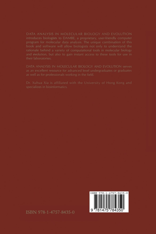 Data Analysis in Molecular Biology and Evolution