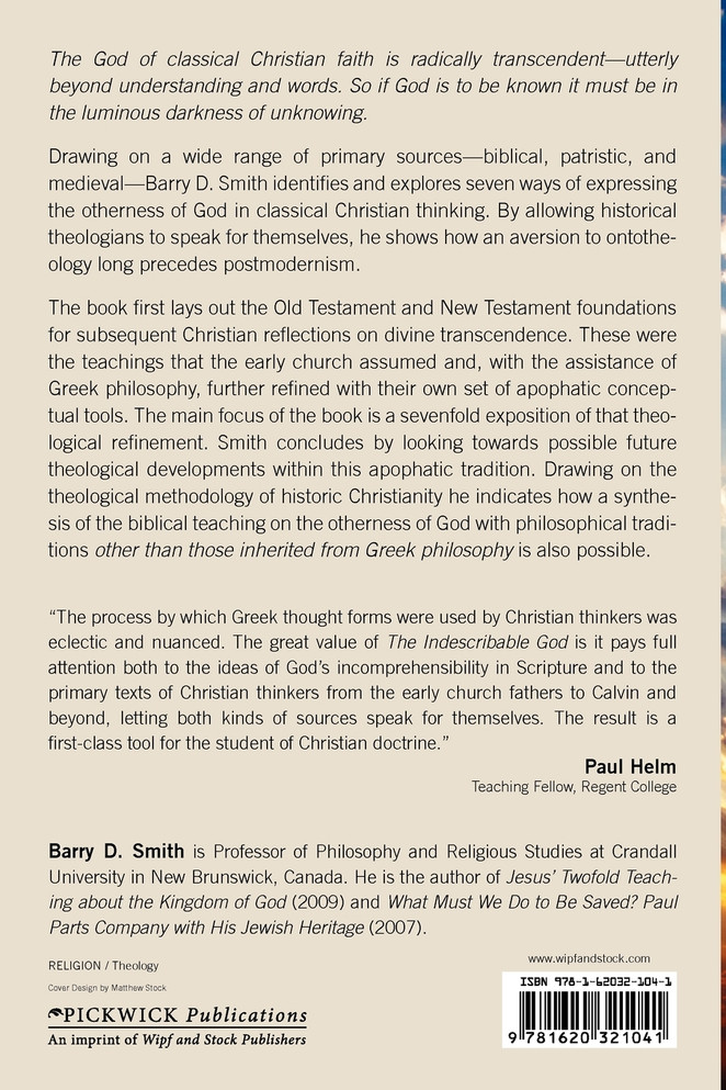 The Indescribable God