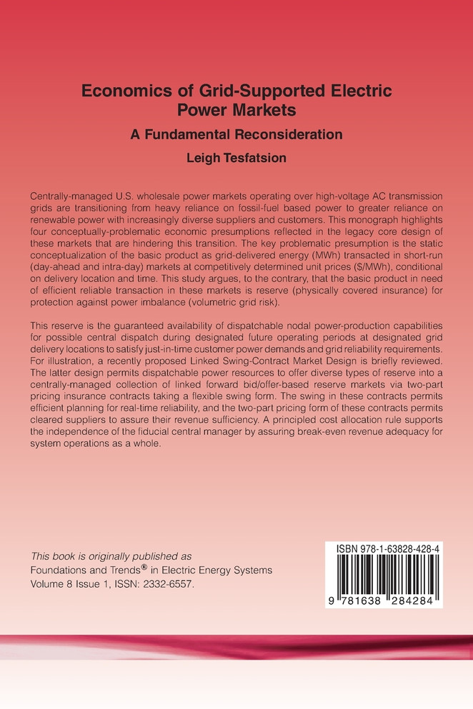 Economics of Grid-Supported Electric Power Markets